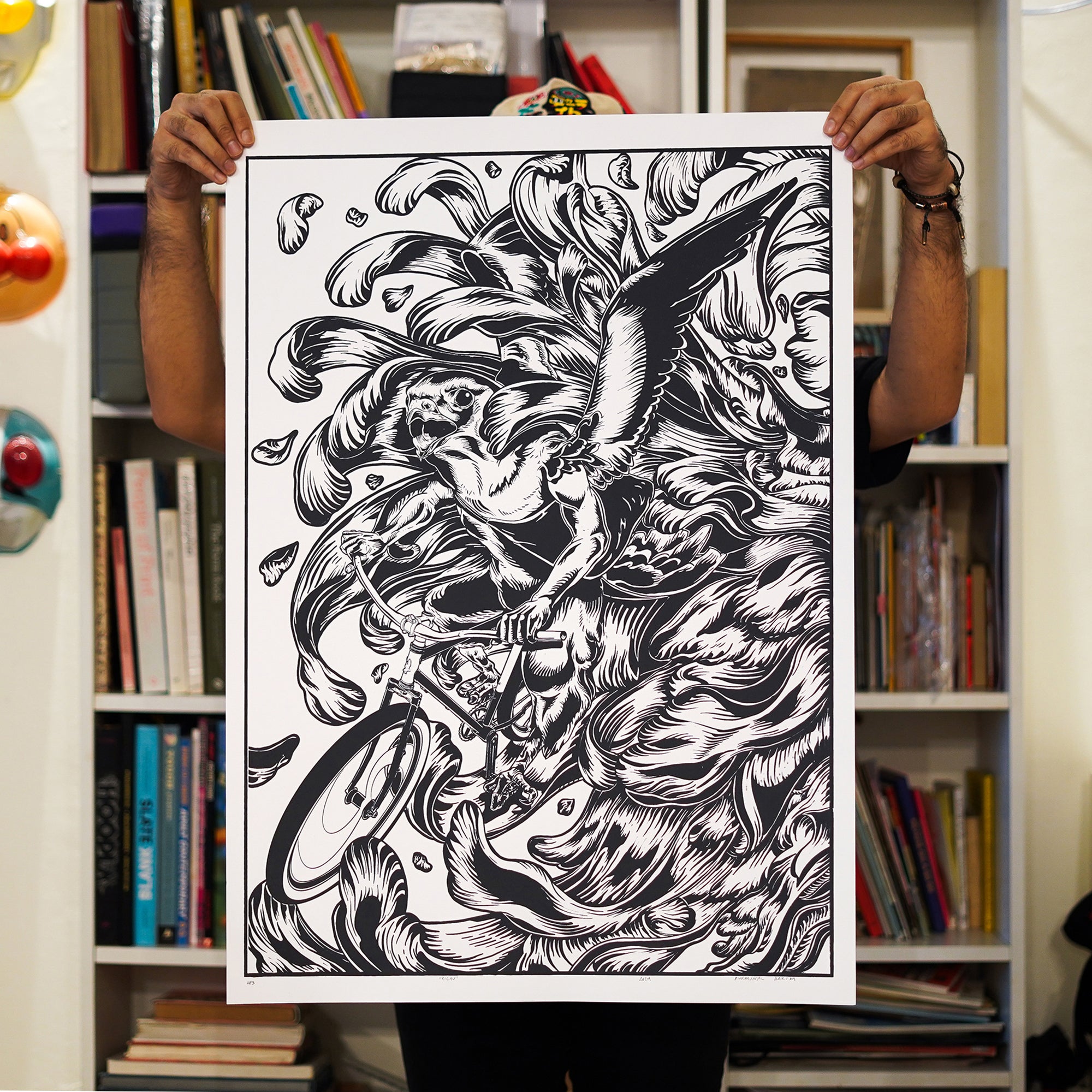 VeloPoster Original Screenprint Series - Kicau by Rukmunal Hakim