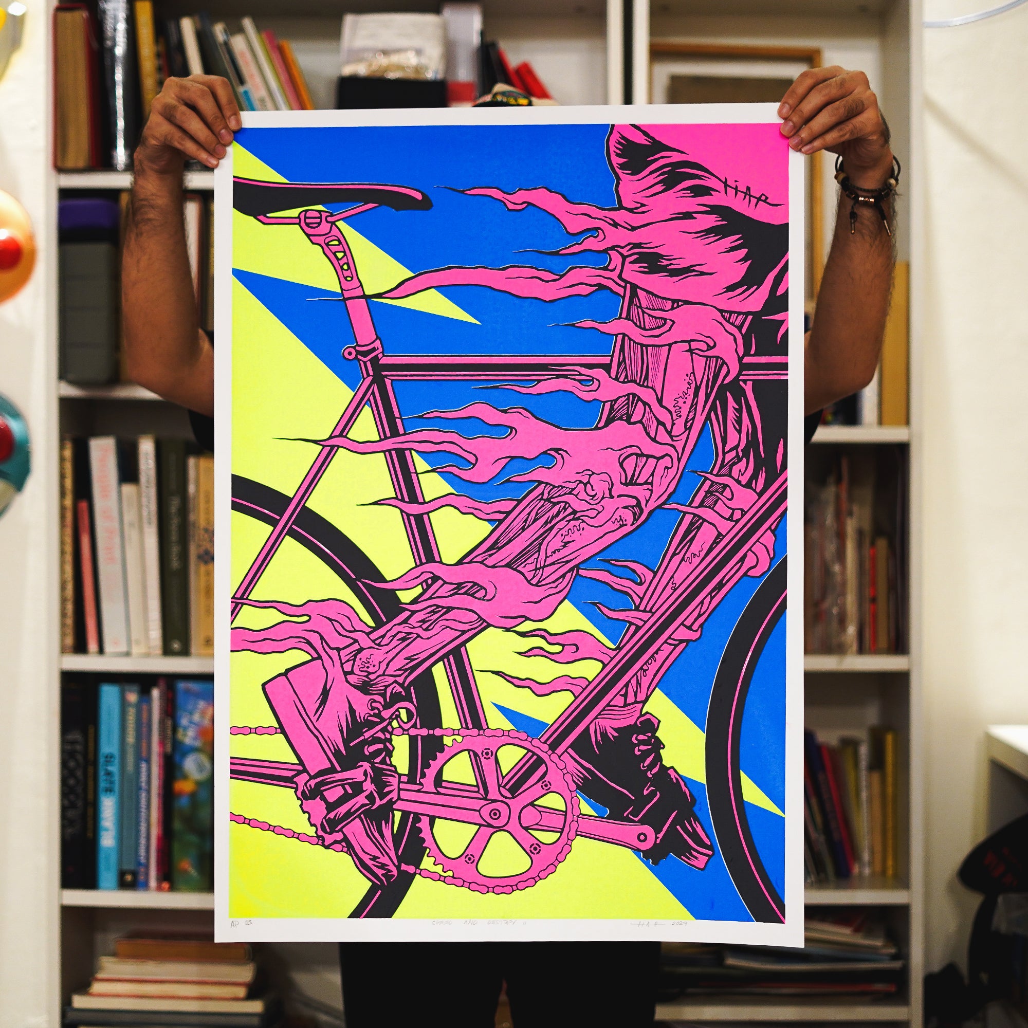 VeloPoster Original Screenprint Series - SPEED & DESTROY II by Coti (Tiar Sukma)