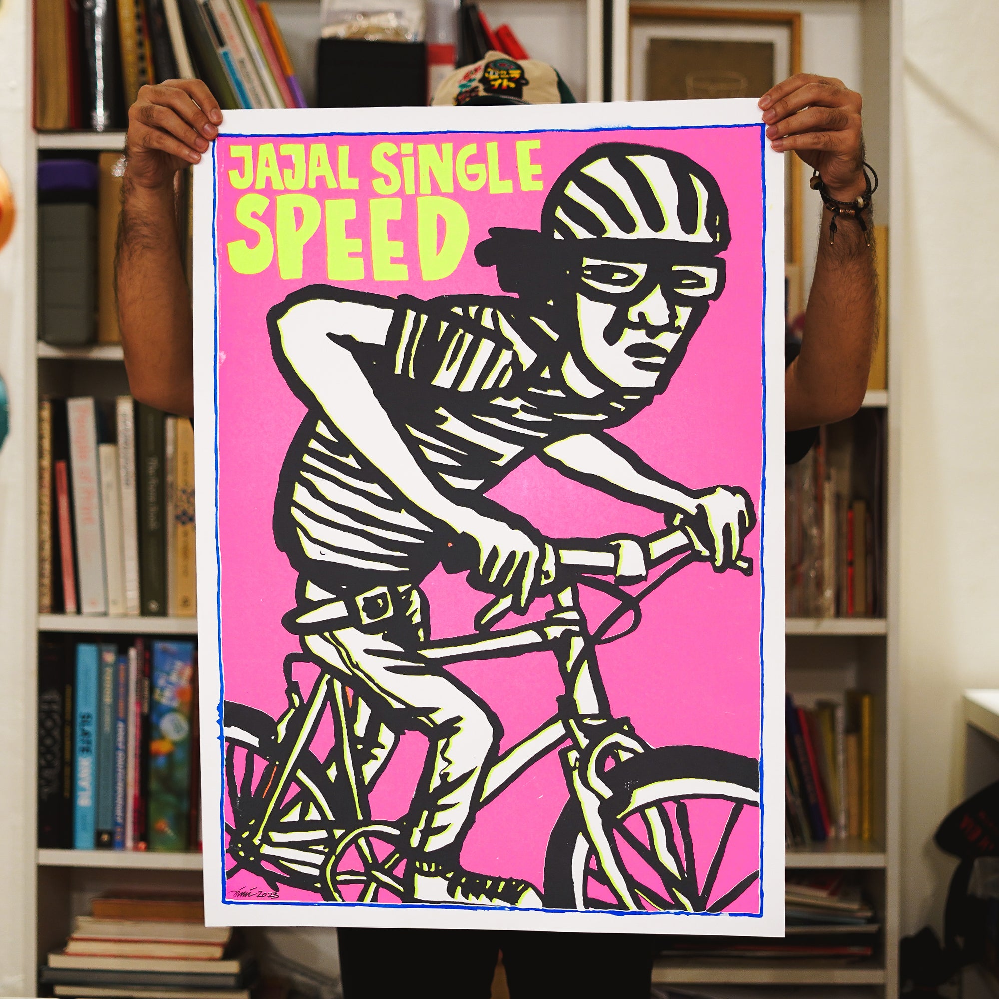 VeloPoster Original Screenprint Series - Jajal Single Speed by Jimi Multhazam