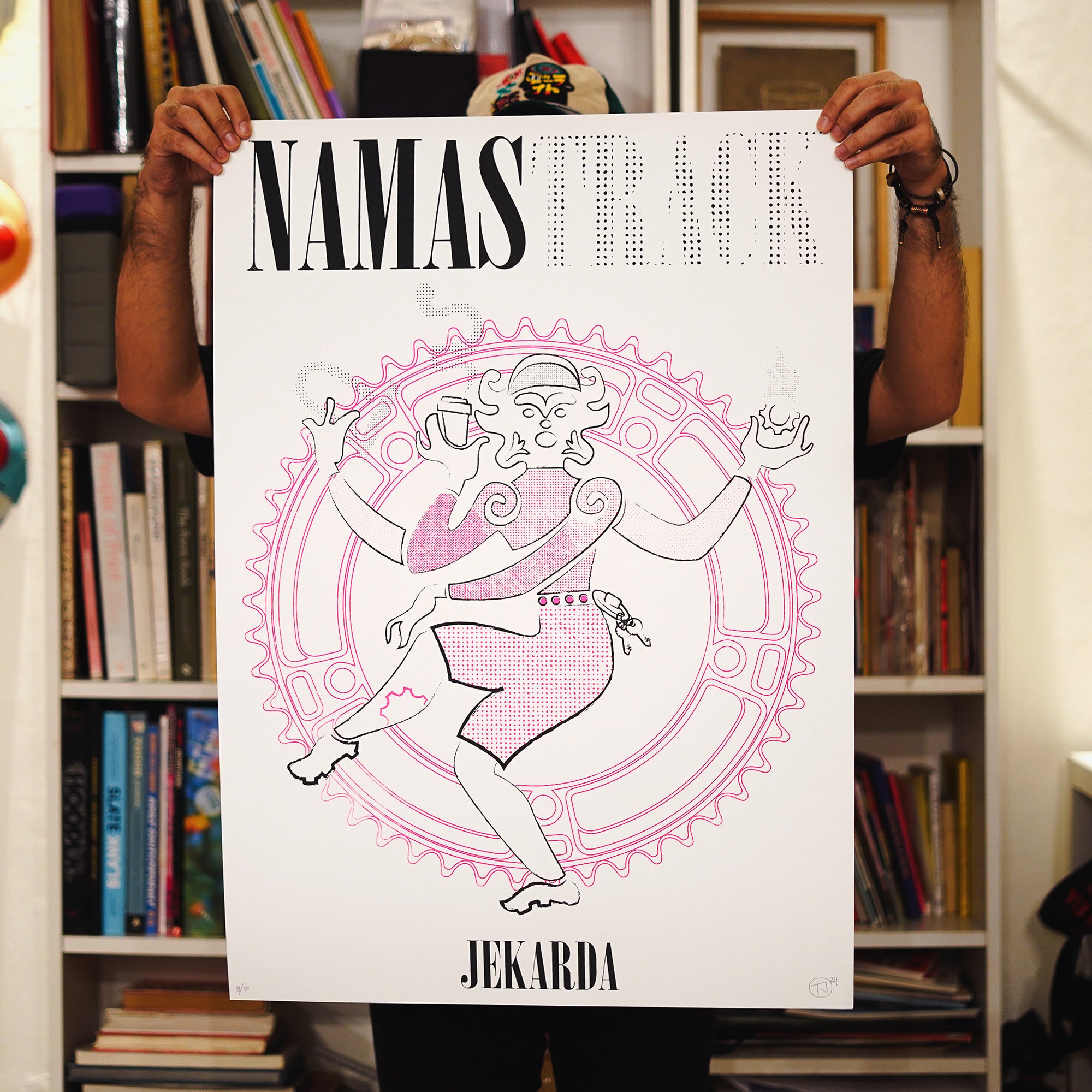 VeloPoster Original Screenprint Series - NAMASTRACK by TRACKJEKARDA