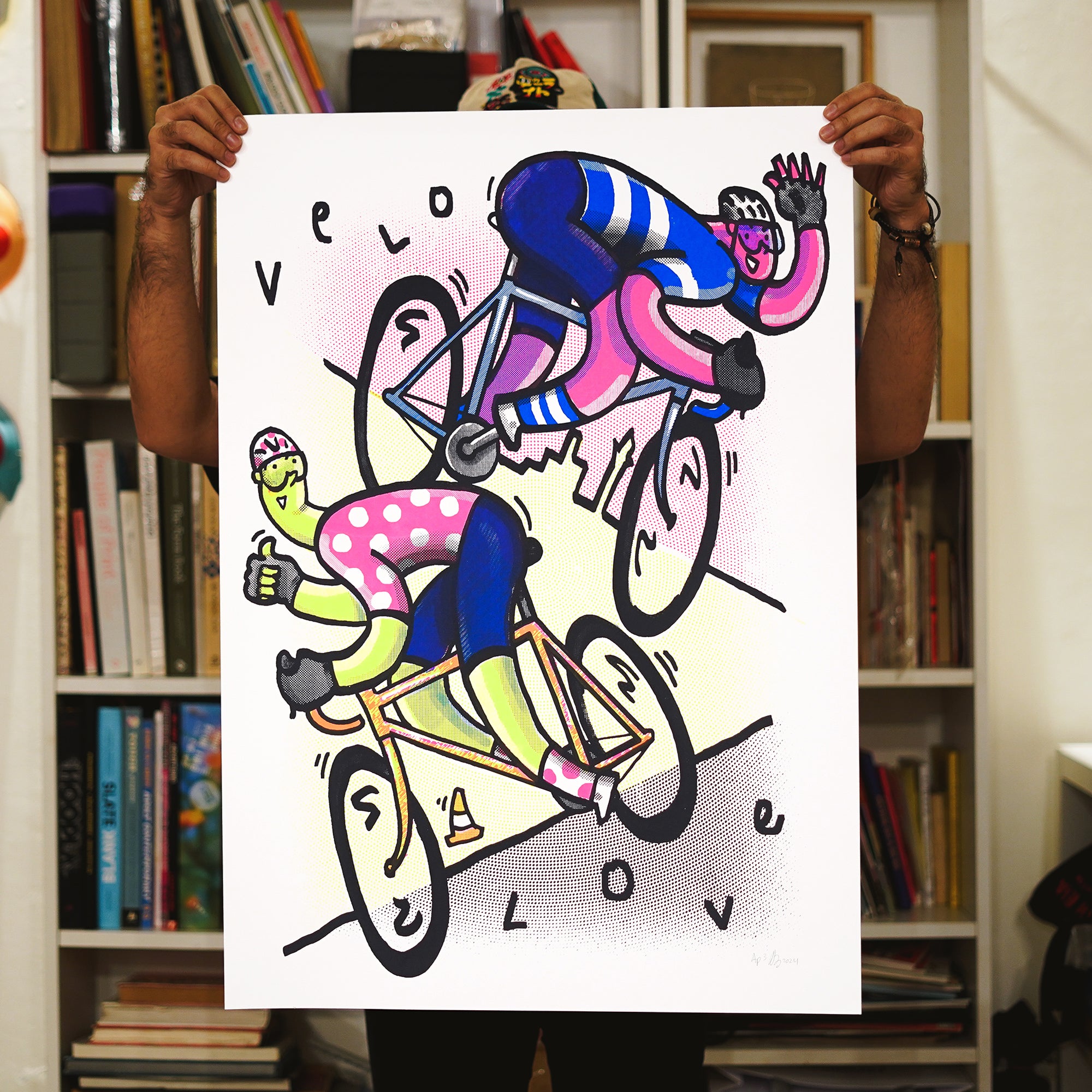 VeloPoster Original Screenprint Series - Pagi Om by Velolove