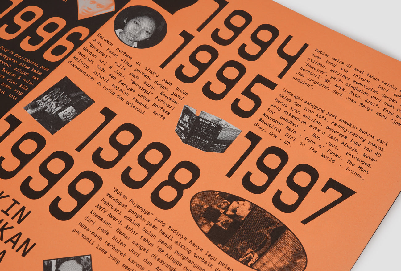 Poster Lipat Base Jam 25th by Binatang Press