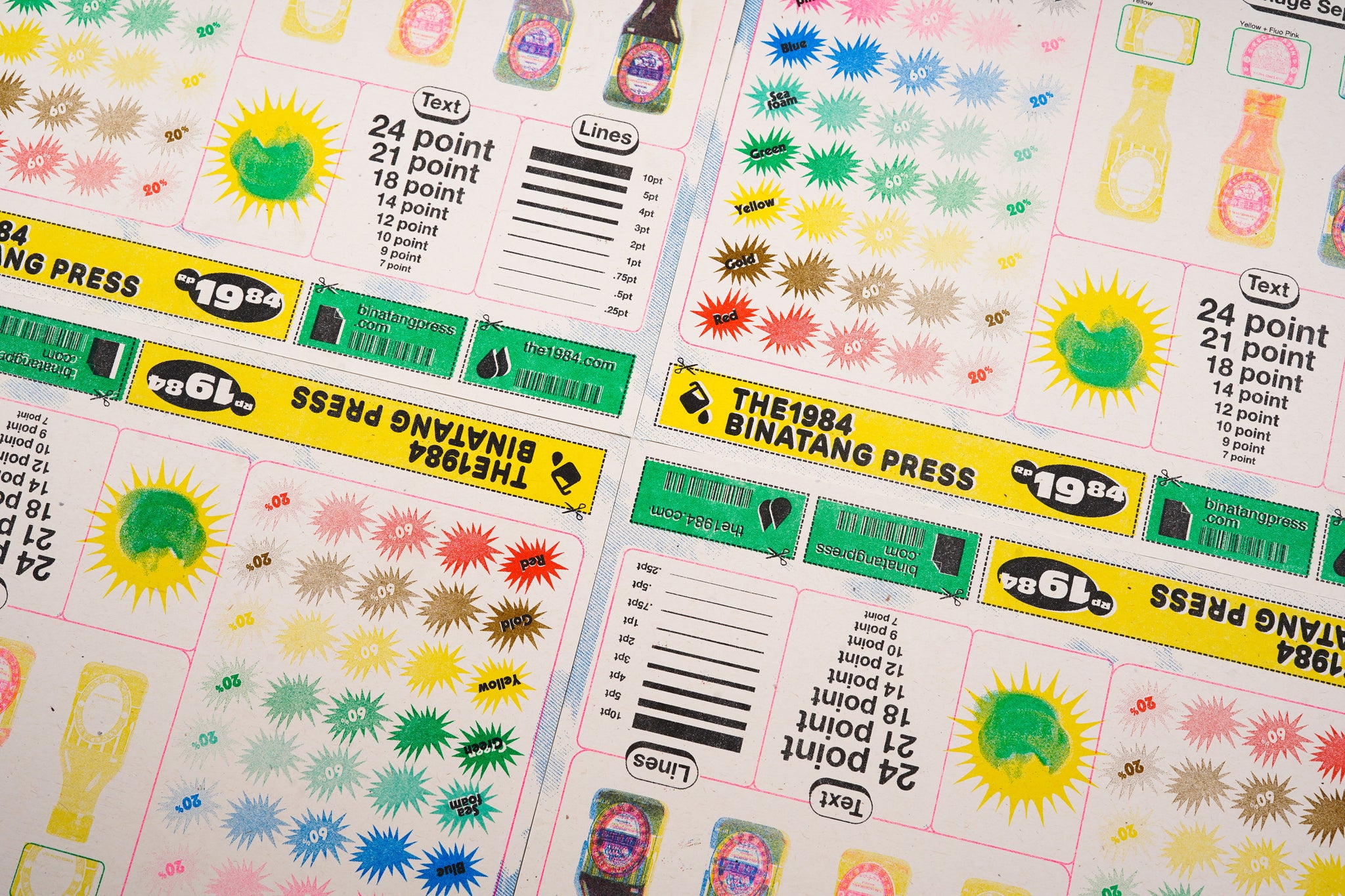 2022 Riso Color Chart from The 1984 published Binatang Press by 