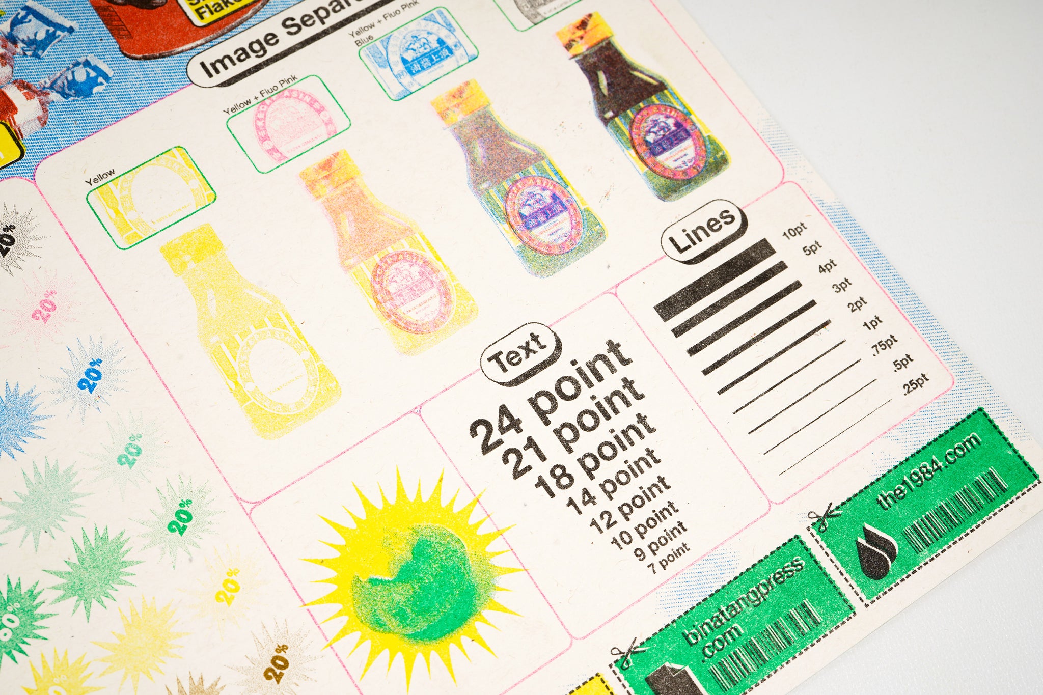 2022 Riso Color Chart from The 1984 published Binatang Press by 