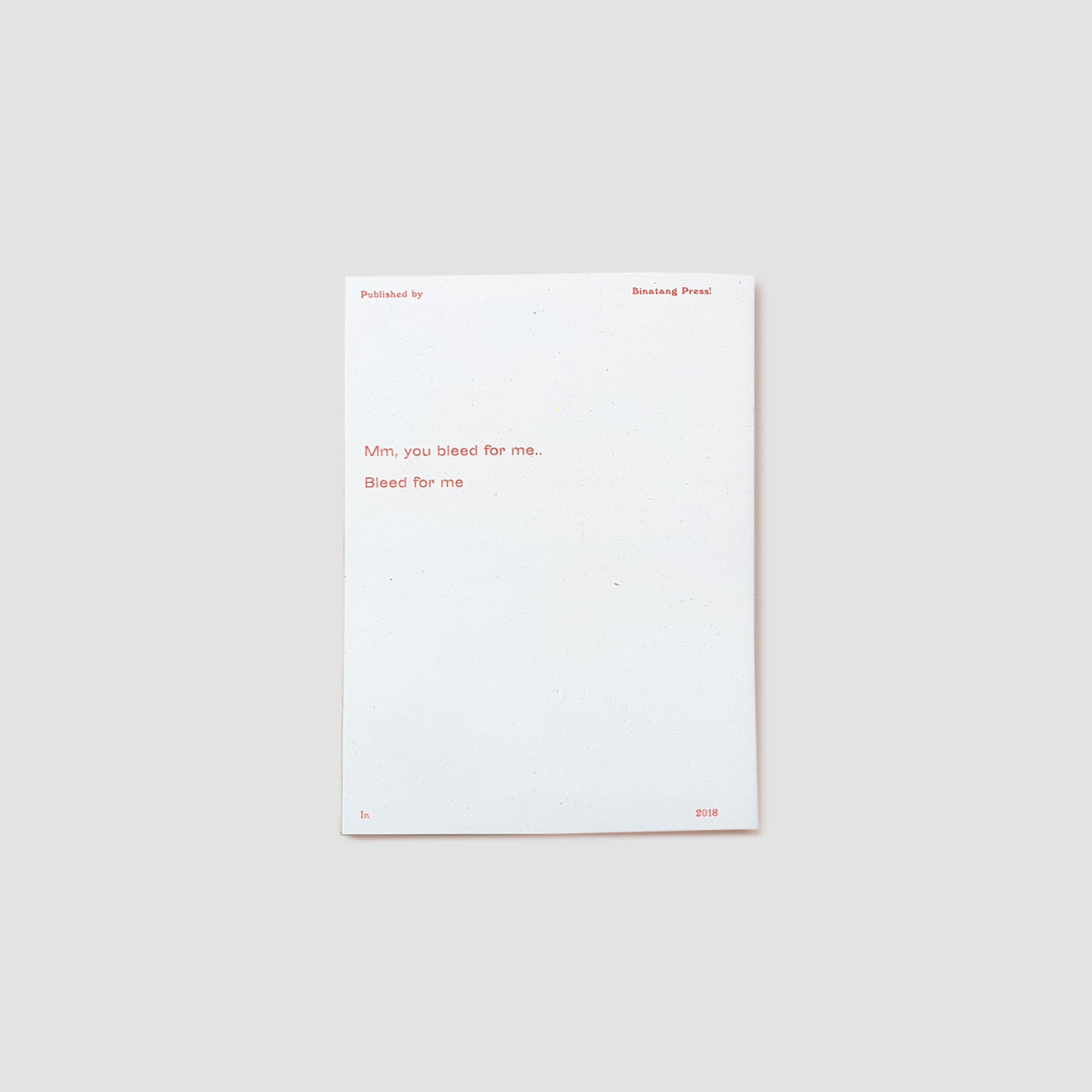An Ode To Friend Chicken from Fran Hakim published by Binatang Press